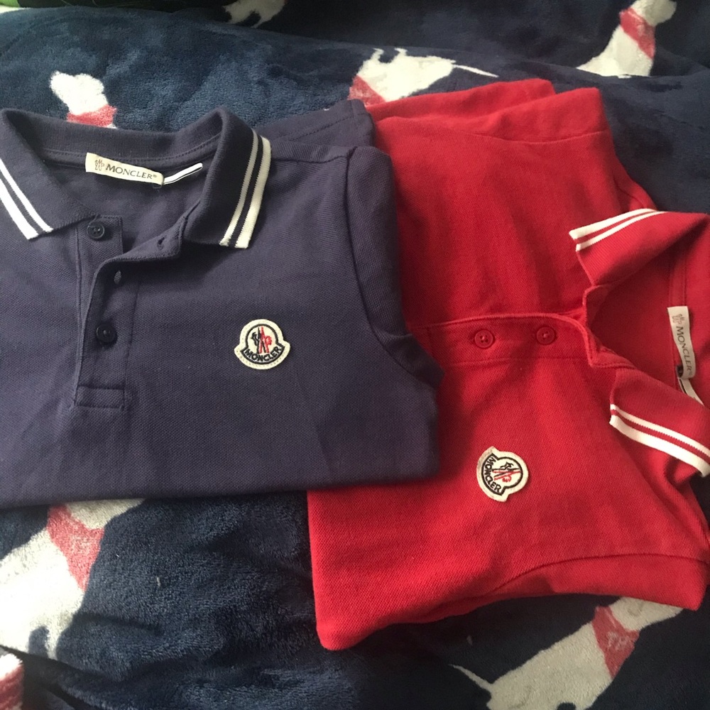 Boys moncler short sleeve shirts